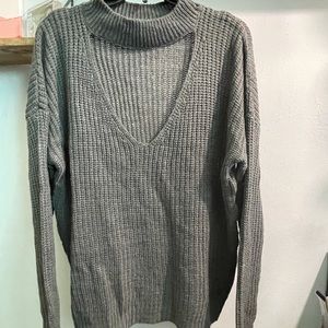 V-Neck Cut Out Sweater